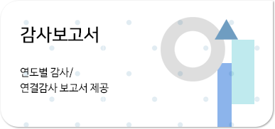 감사보고서 연도별 감사/연결감사 보고서 제공